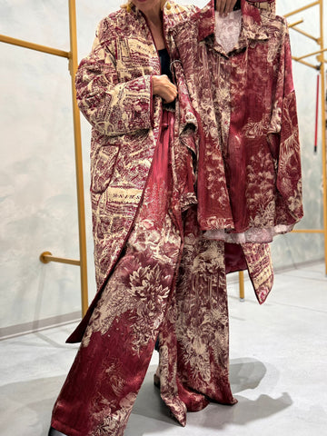 SILK PANT RED 14 88095