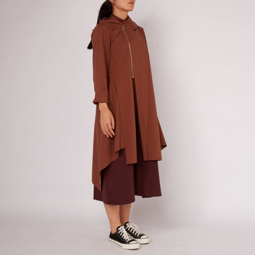CAMEL- FLARED JACKET WITH ROUND EDGE - 123206