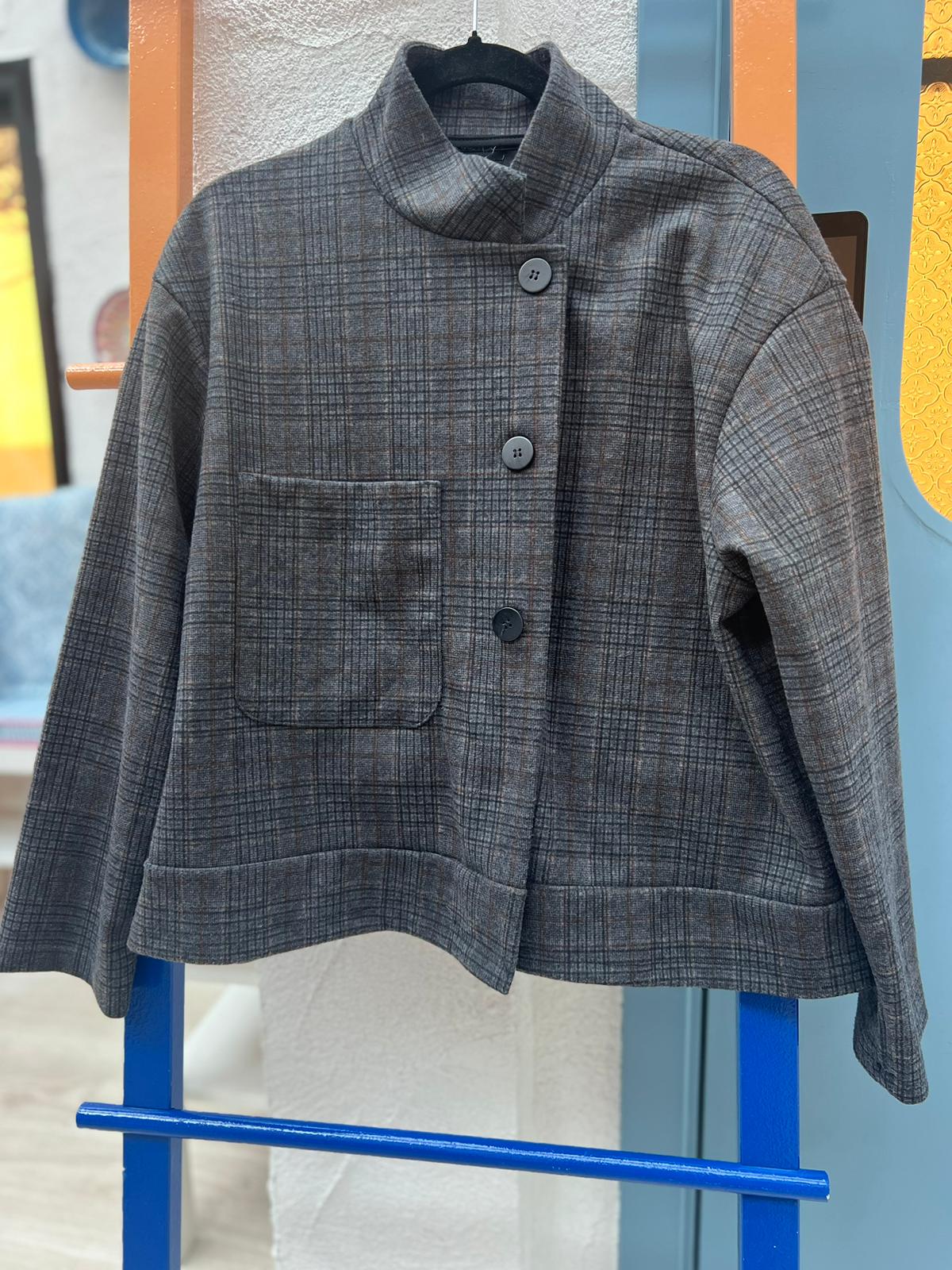 GIACCA DA DONNA - BROWN & DARK GRAY - 9024