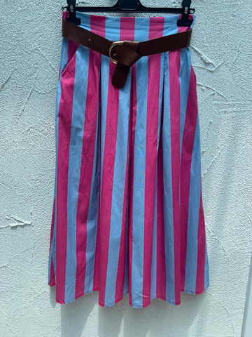 JUPE/SKIRT - SKY BLUE & PINK - 52123IMP