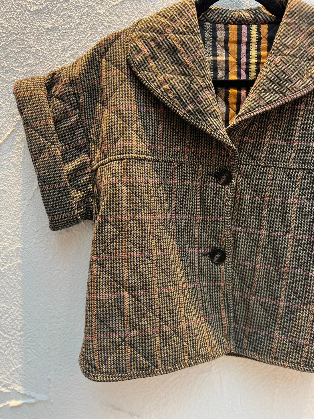 VESTE GILET - PINK & OLIVE GREEN - 1100940A-5153