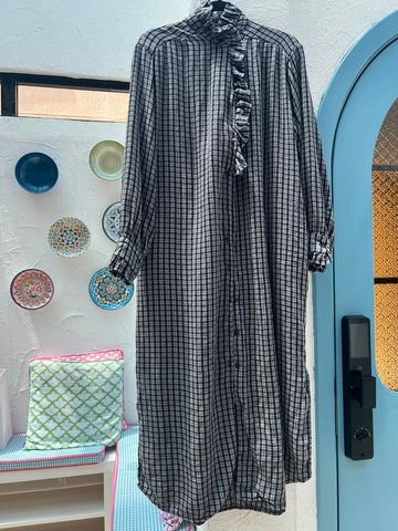 ROBE/DRESS - BLACK & GRAY - 83194