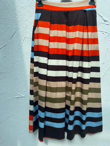 JUPE/SKIRT - ORANGE, BLUE, BEIGE & OLIVE GREEN - 1 ART 223461
