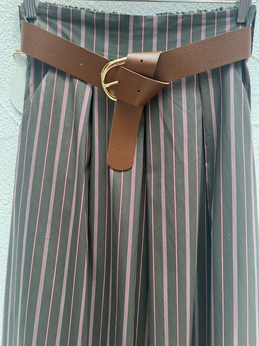 JUPE/SKIRT - OLIVE GREEN, RED & WHITE - 52123PNST