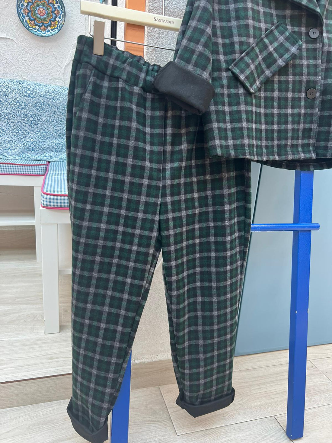 PANTALONE - GREEN & BLACK - 6437