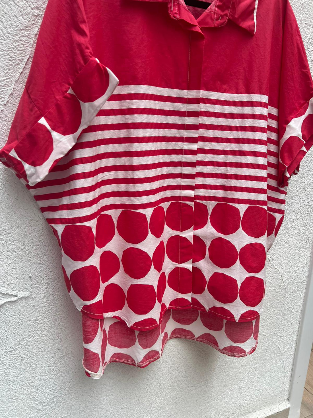WOMEN'S SWEATER - RED & WHITE - A6309-C21