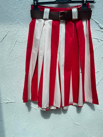 WOMEN'S PANTS - RED & CREAM - H4632-C12