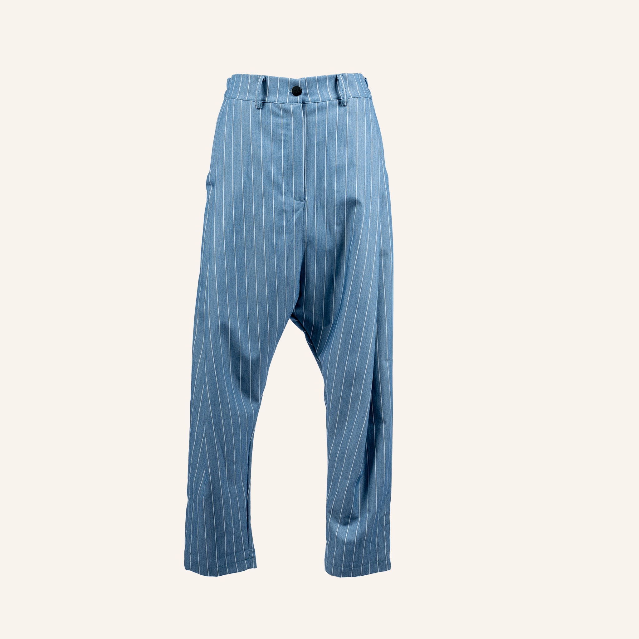 Pantaloni da donna - White & Blue - 6329