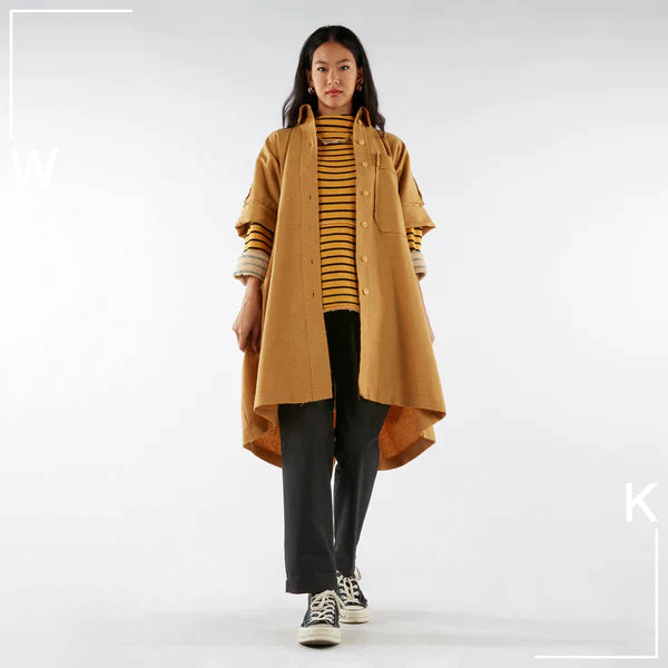 MUSTARD - WOOL BLEND CHEMISIER - 110483