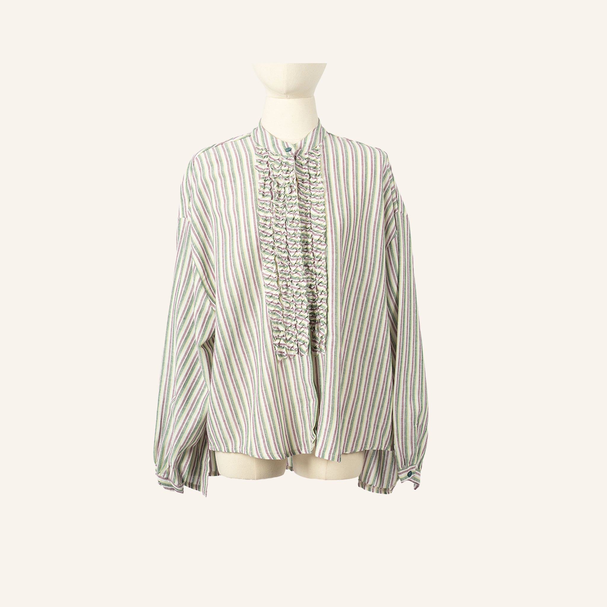 CHEMISE / TUNIQUE - PURPLE & GREEN - 1100626COT