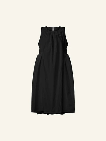 SLEEVELESS DRESS WITH RUFFLED POCKETS - 111007