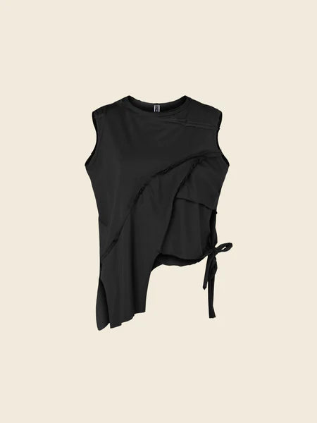 JERSEY TANK TOP WITH KNOTTED SPLIT