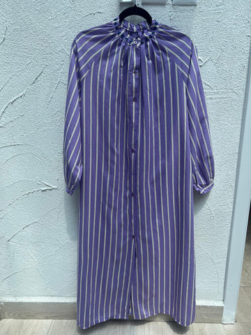ROBE/DRESS - PURPLE & WHITE - ART-3836D-80020