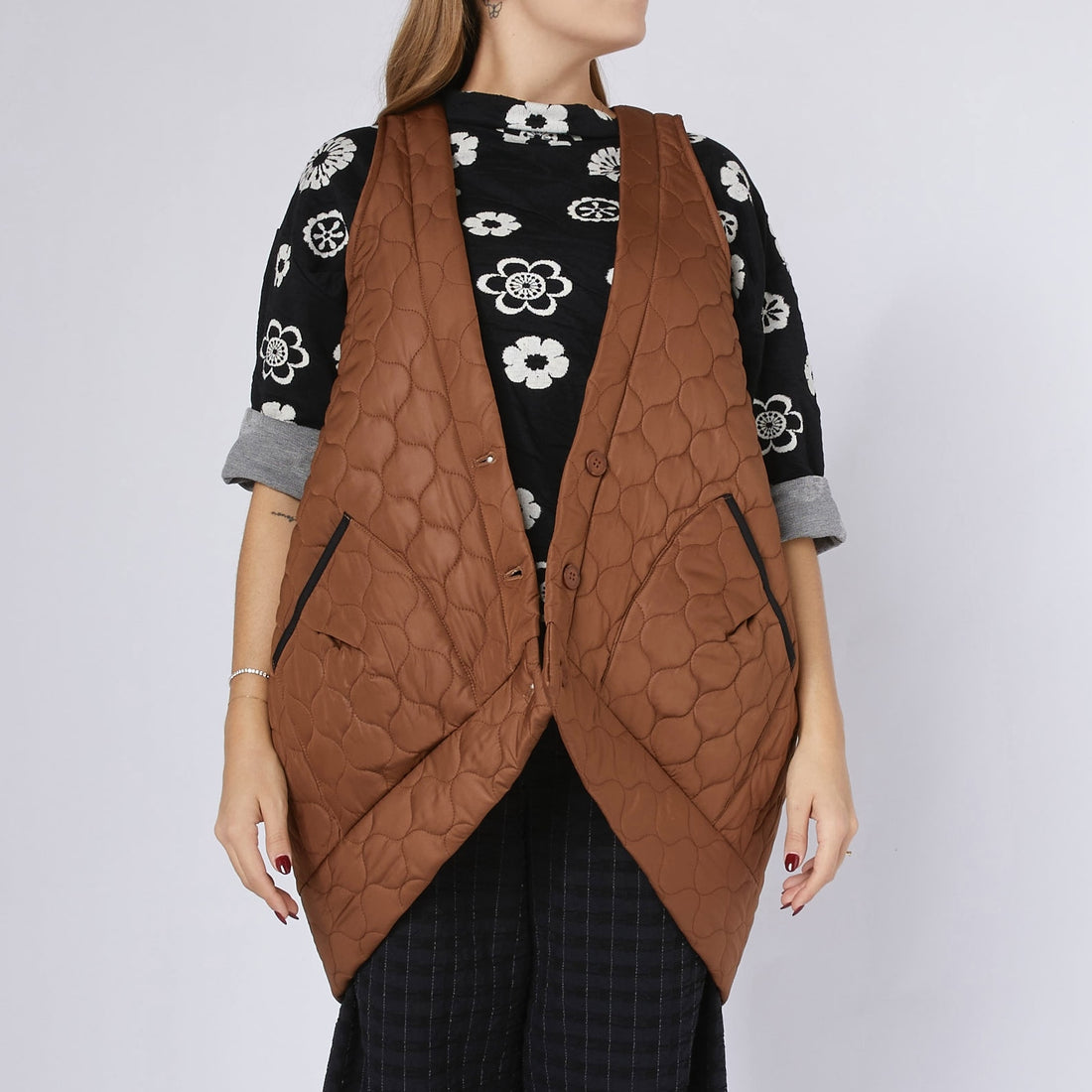 WOMAN GILET BROWN - 124264