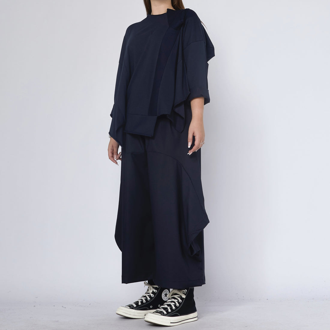 WOMAN TROUSERS - NAVY BLUE - 825104