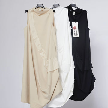 WOMAN DRESS - BEIGE - 125110