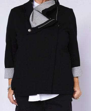 WOMEN'S JACKET - BLACK & GRAY - 125211