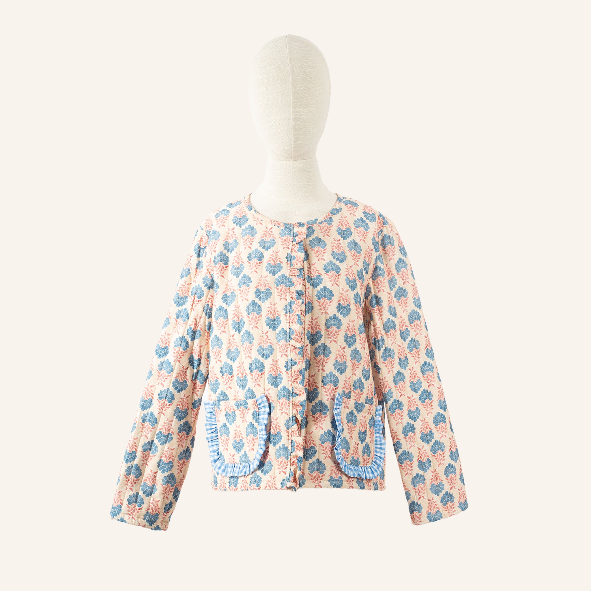 VESTE GILET - BLUE & PINK - 33049