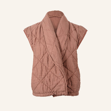 VESTE GILET - BROWN - 96014