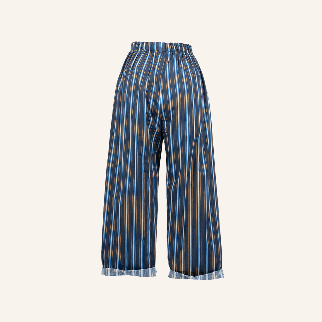PANTALON - DARK BLUE & BROWN - 96963