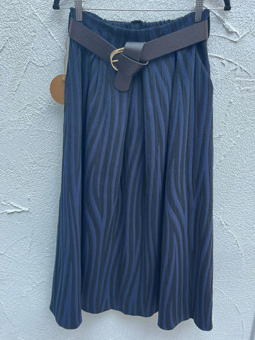 JUPESKIRT - 52123 - PMST - BLACK & NAVY BLUE