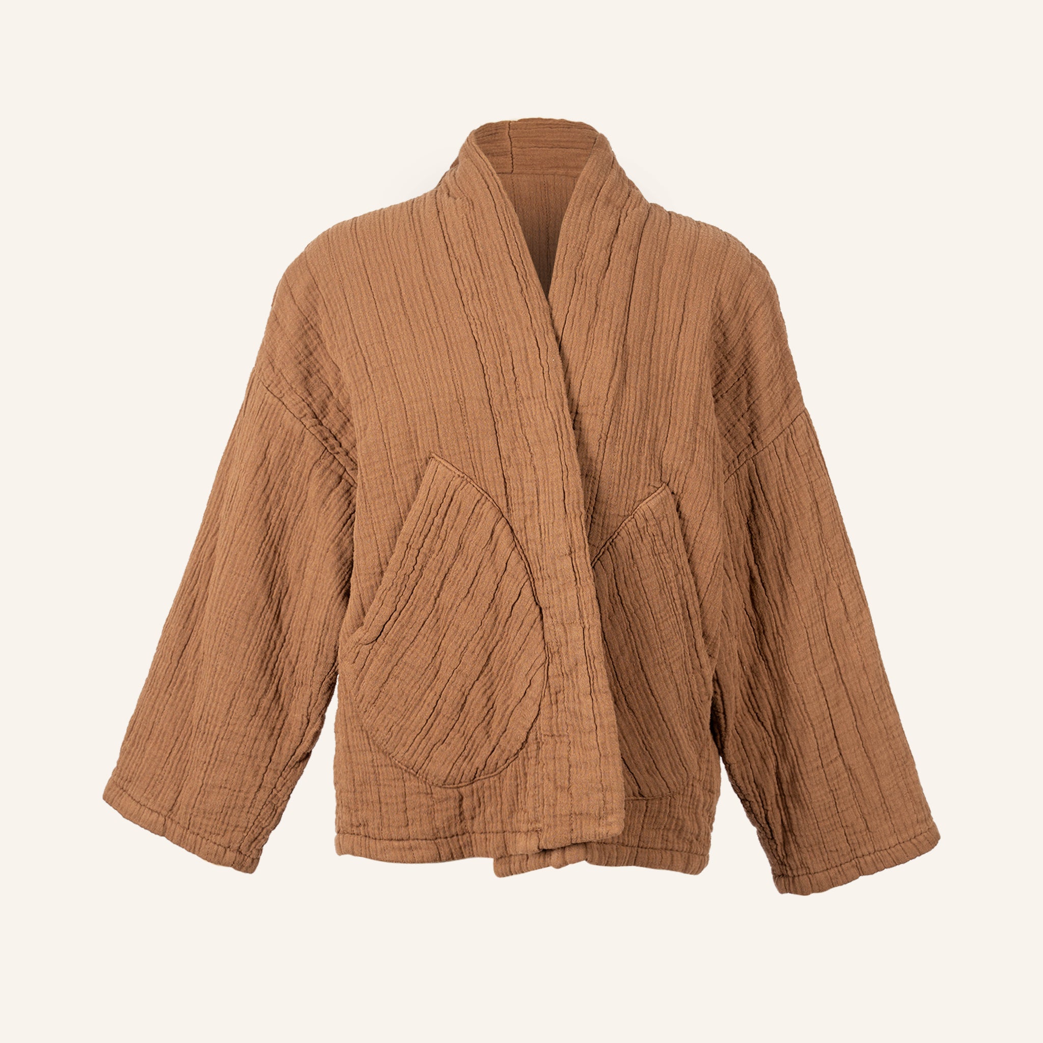 VESTE GILET - BROWN- M0028