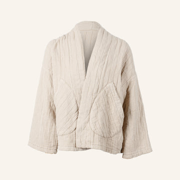 VESTE GILET - CREAM - M0028