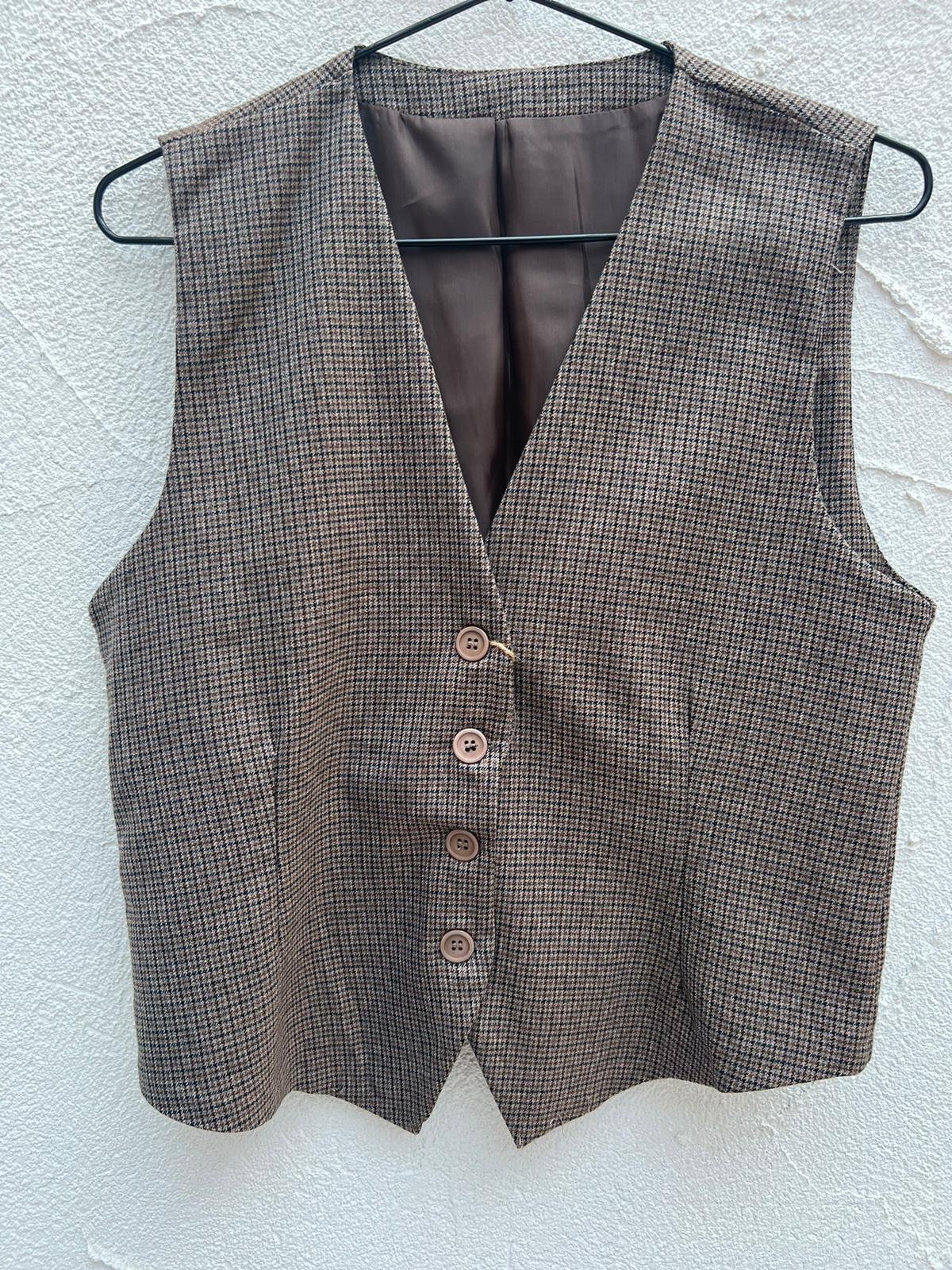 VESTE GILET - BROWN - 35223P03