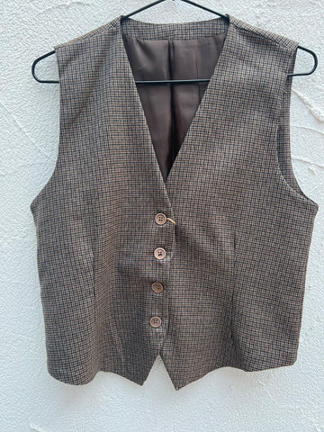 VESTE GILET - BROWN - 35223P03