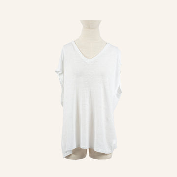 TSHIRT LINO CON CUELLO PICO - 40C5-SR3125