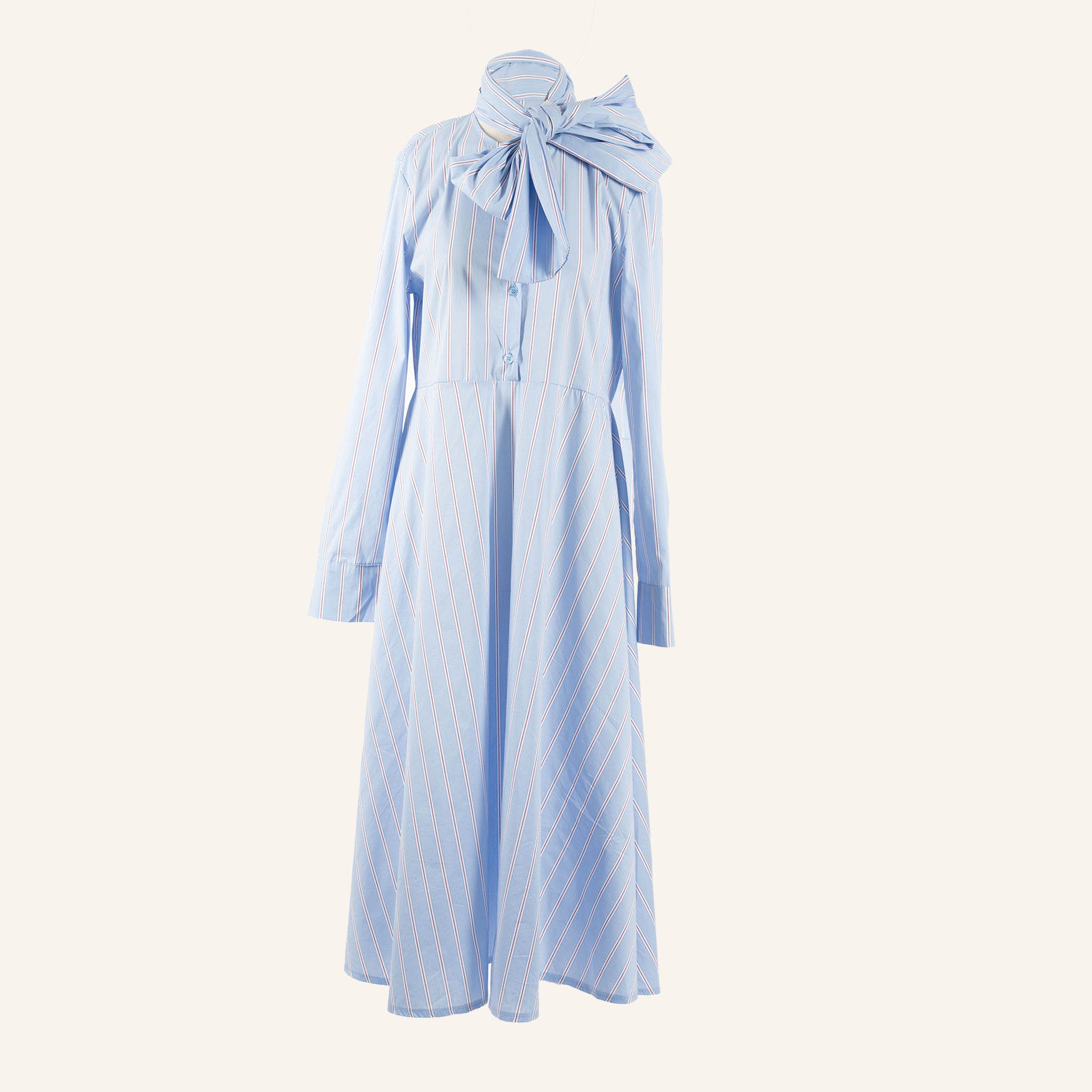 ROBE / DRESS - BLUE WITH WHITE & MAROON STRIP - 05525PN27A