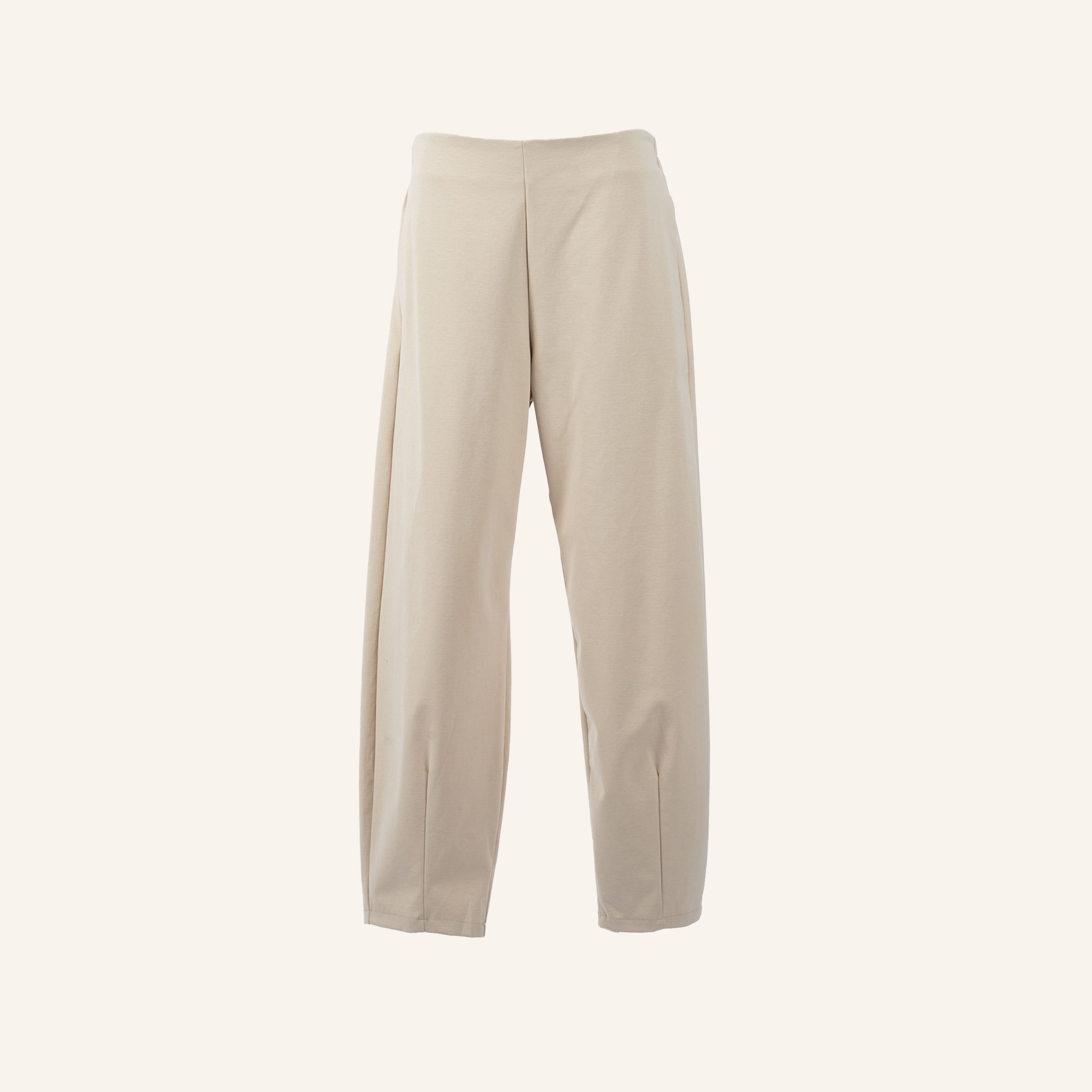 BEIGE - TROUSERS WITH ANKLE PLEATS - 791326