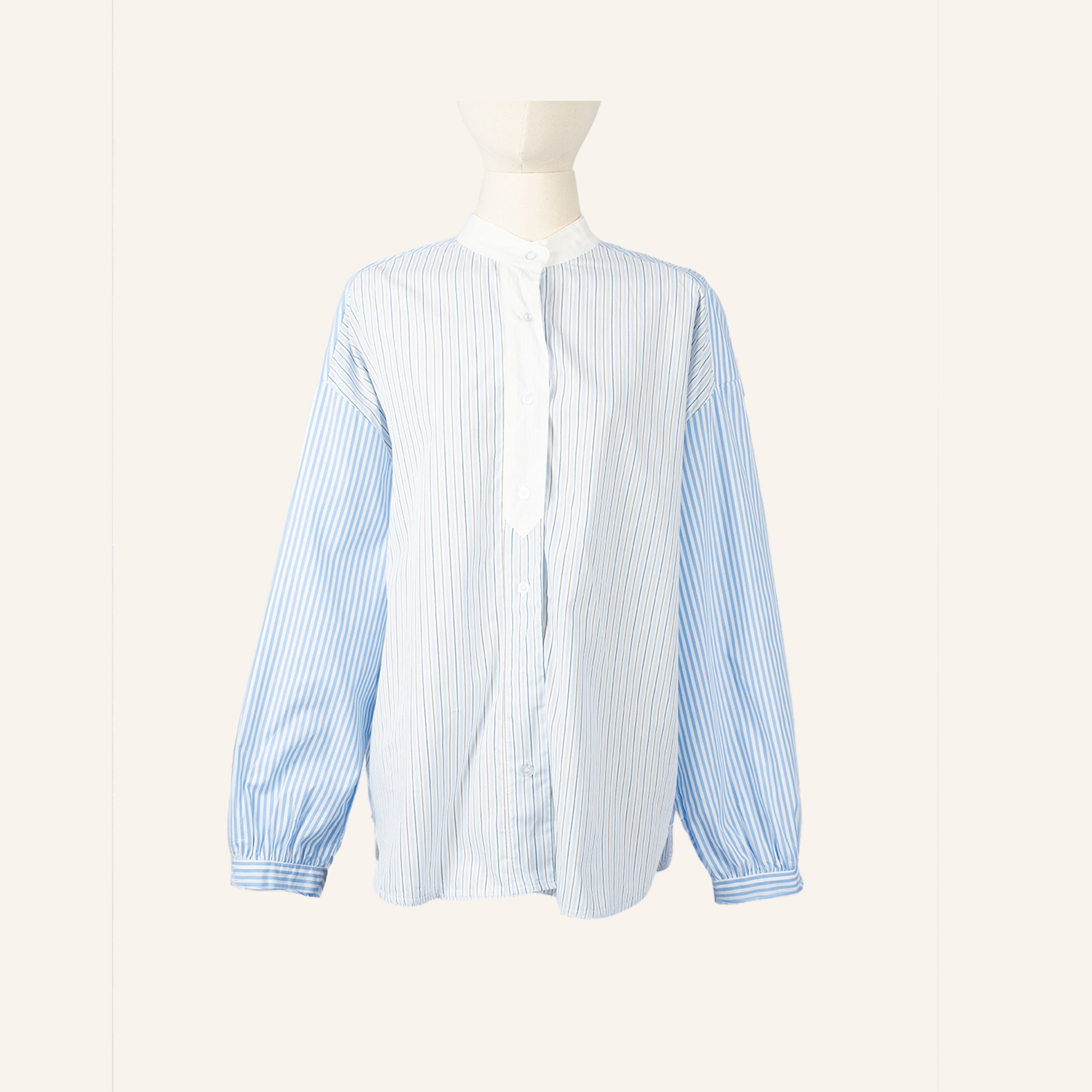 CHEMISE/TUNIQUE - BLUE, WHITE & OLIVE GREEN - 1100680MINIMAL