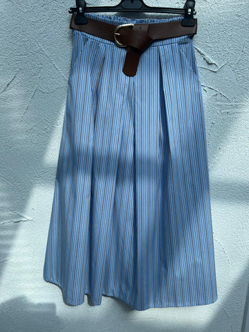 JUPE/SKIRT - SKY BLUE & BROWN - 52123 PN19