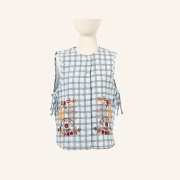 VESTE GILET - BLUE & GRAY - 5000125AMUST