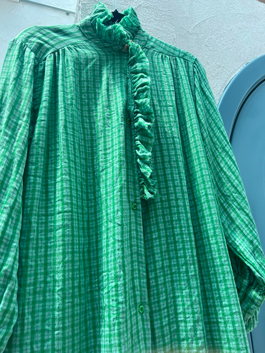 ROBE/DRESS - GREEN & WHITE - 83194