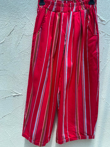 PANTALON -  RED & BROWN - 950360cot