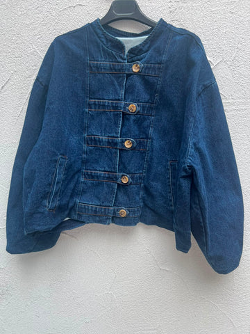 VESTE GILET - DENIM BLUE - 84688D