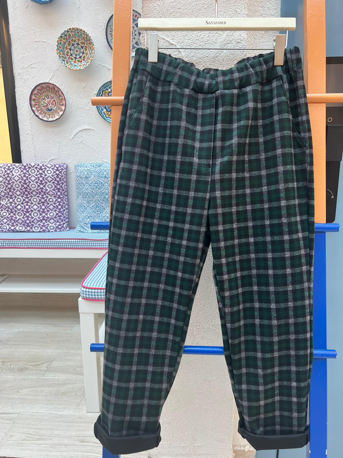 PANTALONE - GREEN & BLACK - 6437