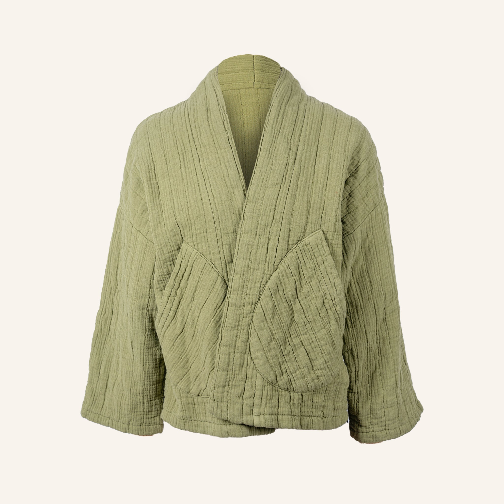 VESTE GILET - GREEN - M0028