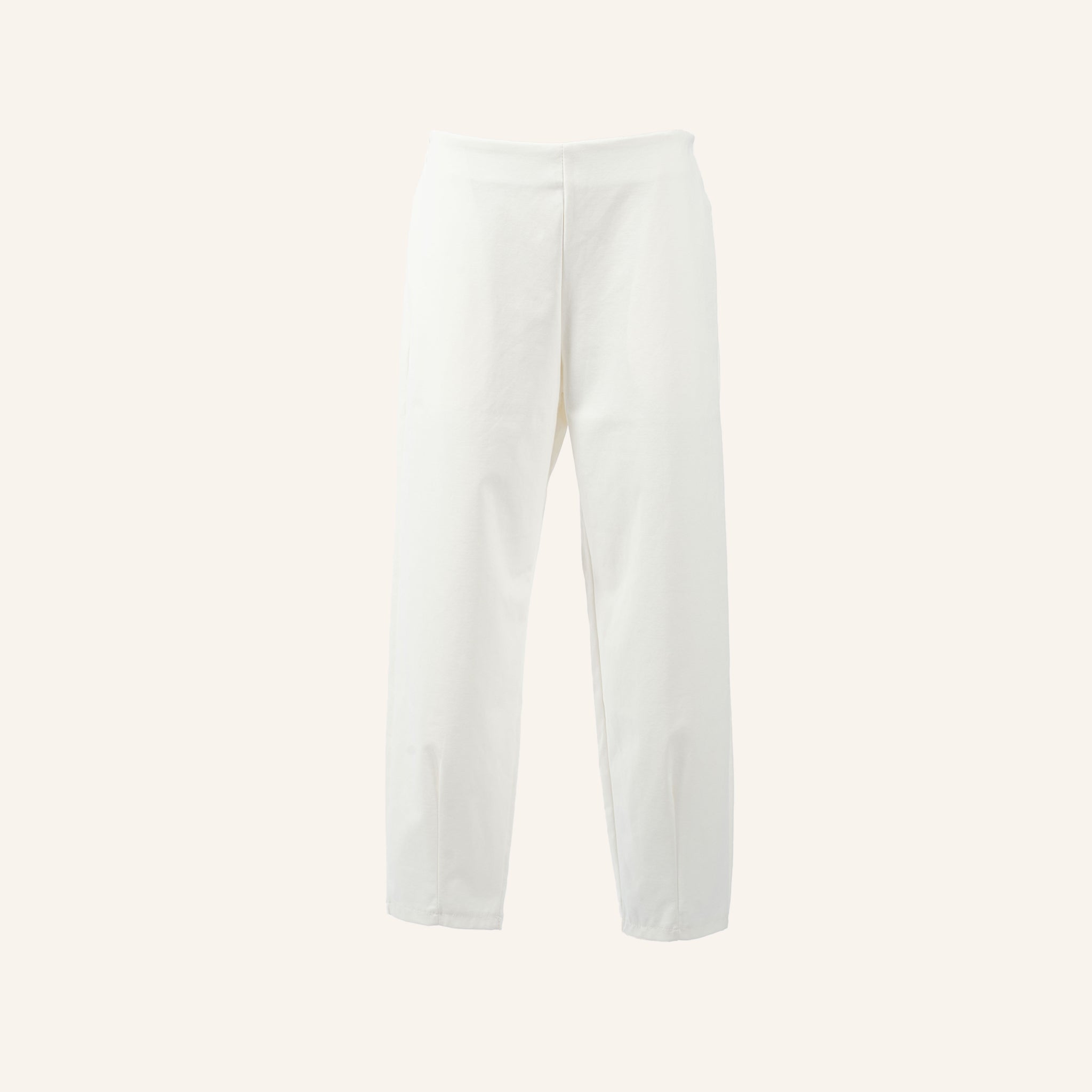 WHITE - TROUSERS WITH ANKLE PLEATS - 791326