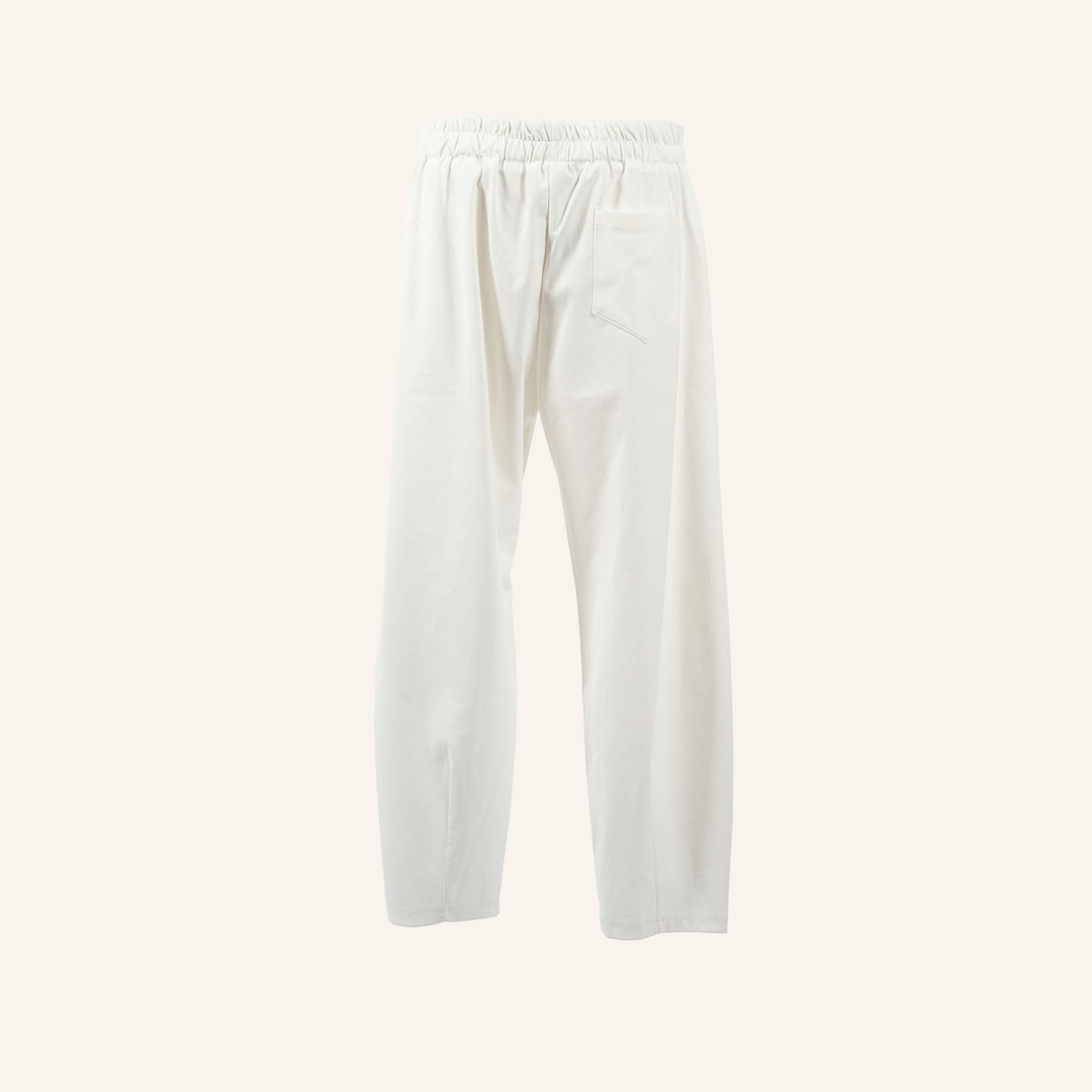 WHITE - TROUSERS WITH ANKLE PLEATS - 791326
