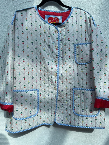 VESTE GILET - BLUE, WHITE & RED - 11931