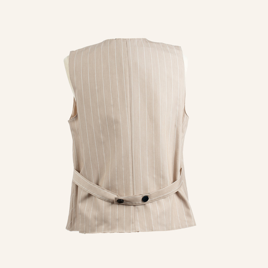 Gilet da donna - Beige & White - 8821