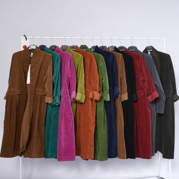 LONG JACKET ORANGE VELVET - 217912