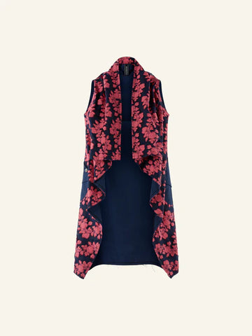 VEST WITH FLOWER EMBROIDERY - 220959