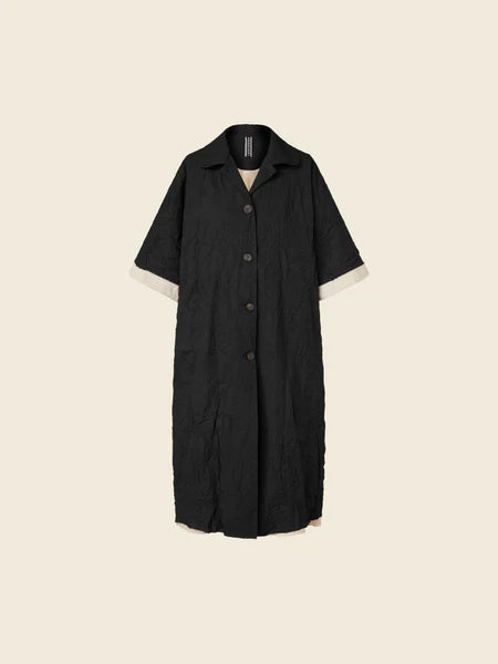 OVERCOAT IN WRINKLED EFFECT FABRIC - 221668