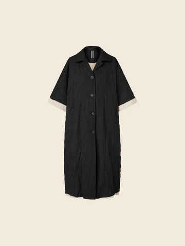 OVERCOAT IN WRINKLED EFFECT FABRIC - 221668