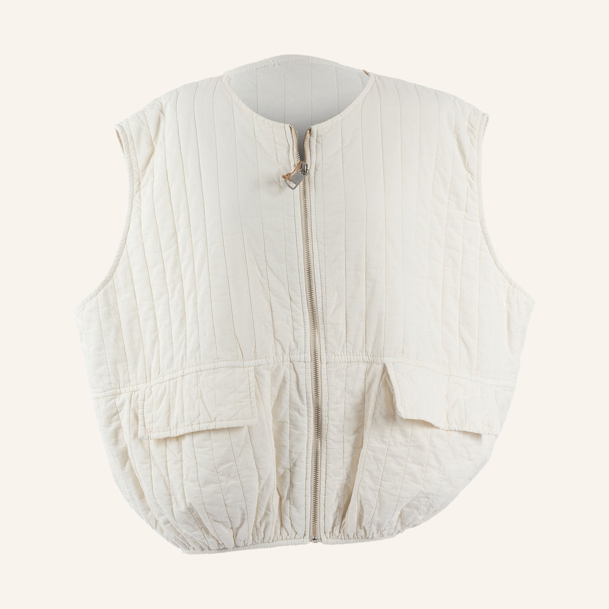 VESTE GILET - CREAM - 11742