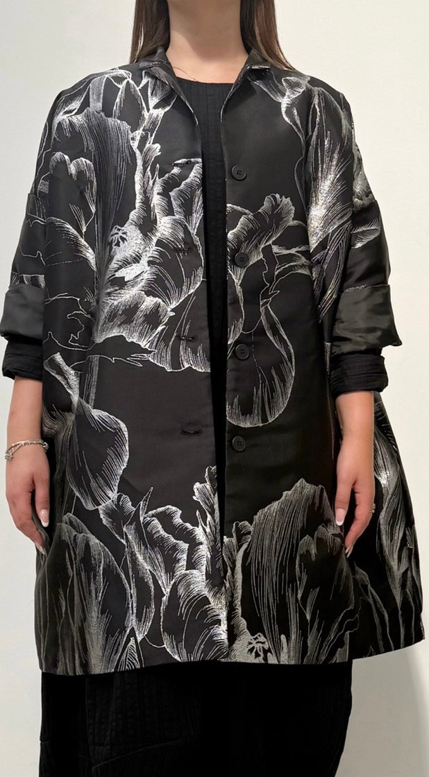 WOMAN JACKET - BLACK & SILVER - 225172